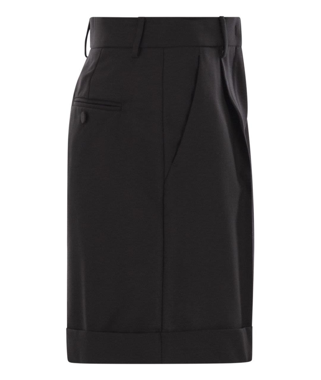 WEEKEND MAX MARA Черные шерстяные шорты, фото 3