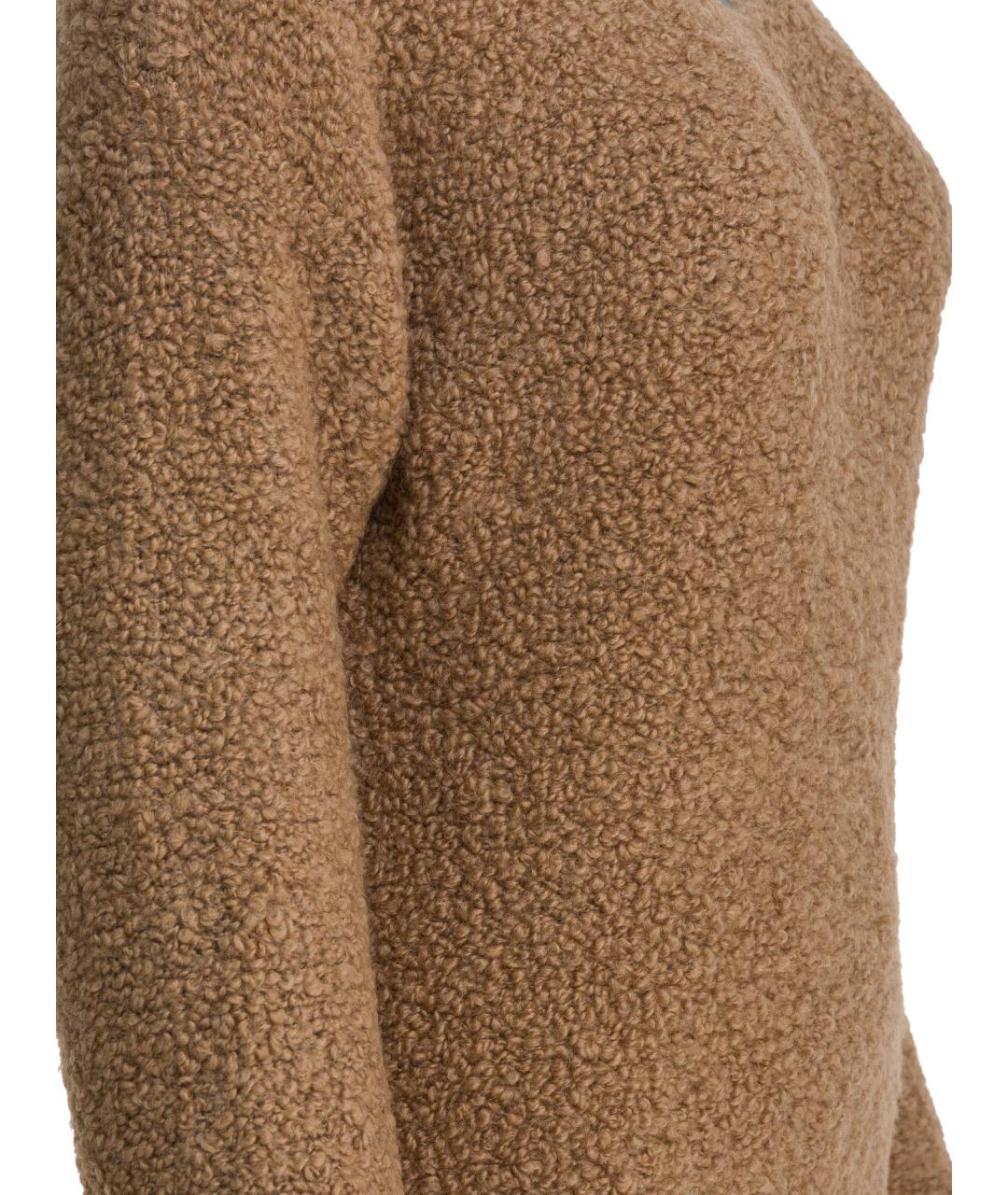 MAX MARA Коричневый шерстяной джемпер / свитер, фото 4