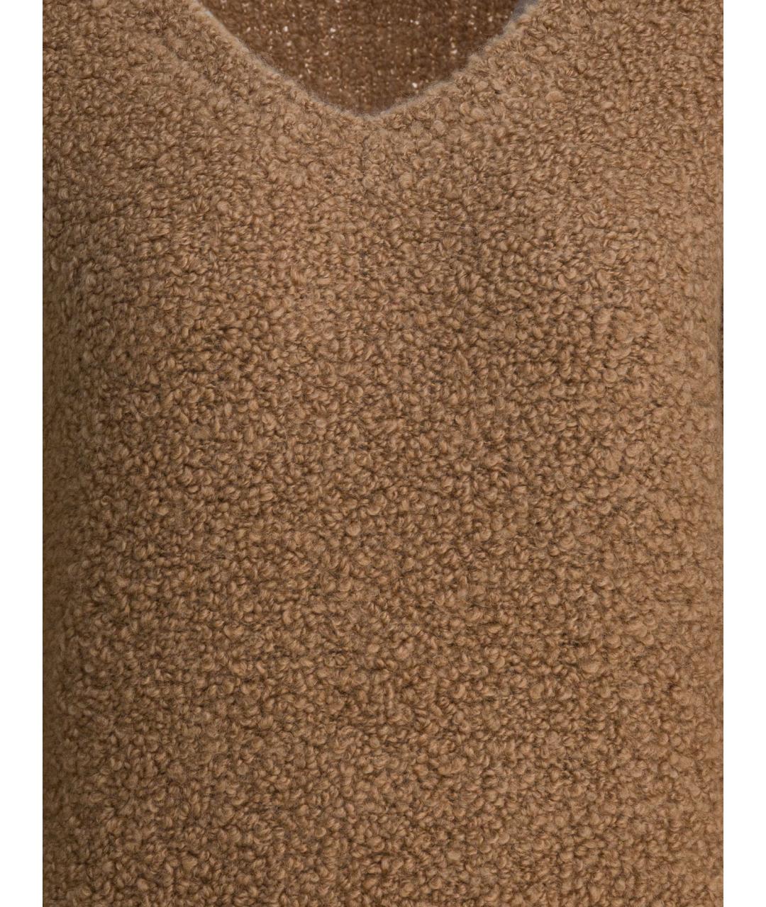 MAX MARA Коричневый шерстяной джемпер / свитер, фото 3