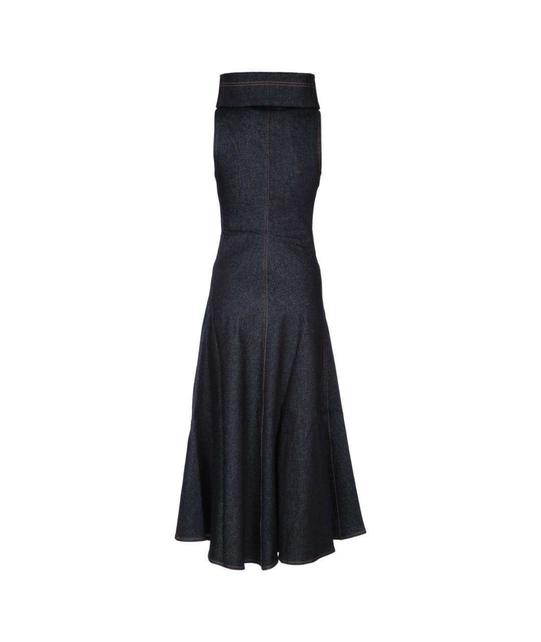 JACQUEMUS Темно-синее хлопковое платье, фото 2