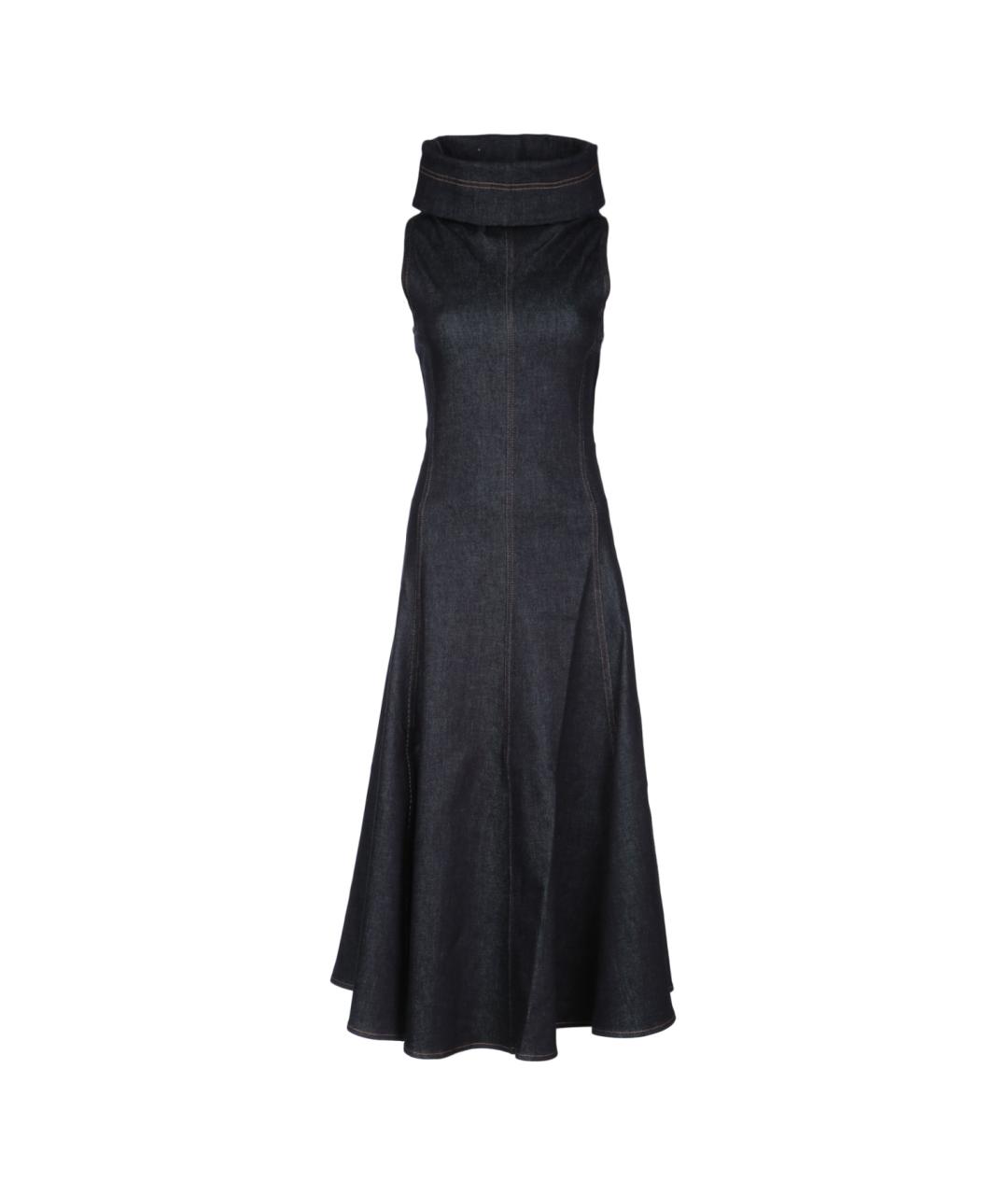 JACQUEMUS Темно-синее хлопковое платье, фото 1