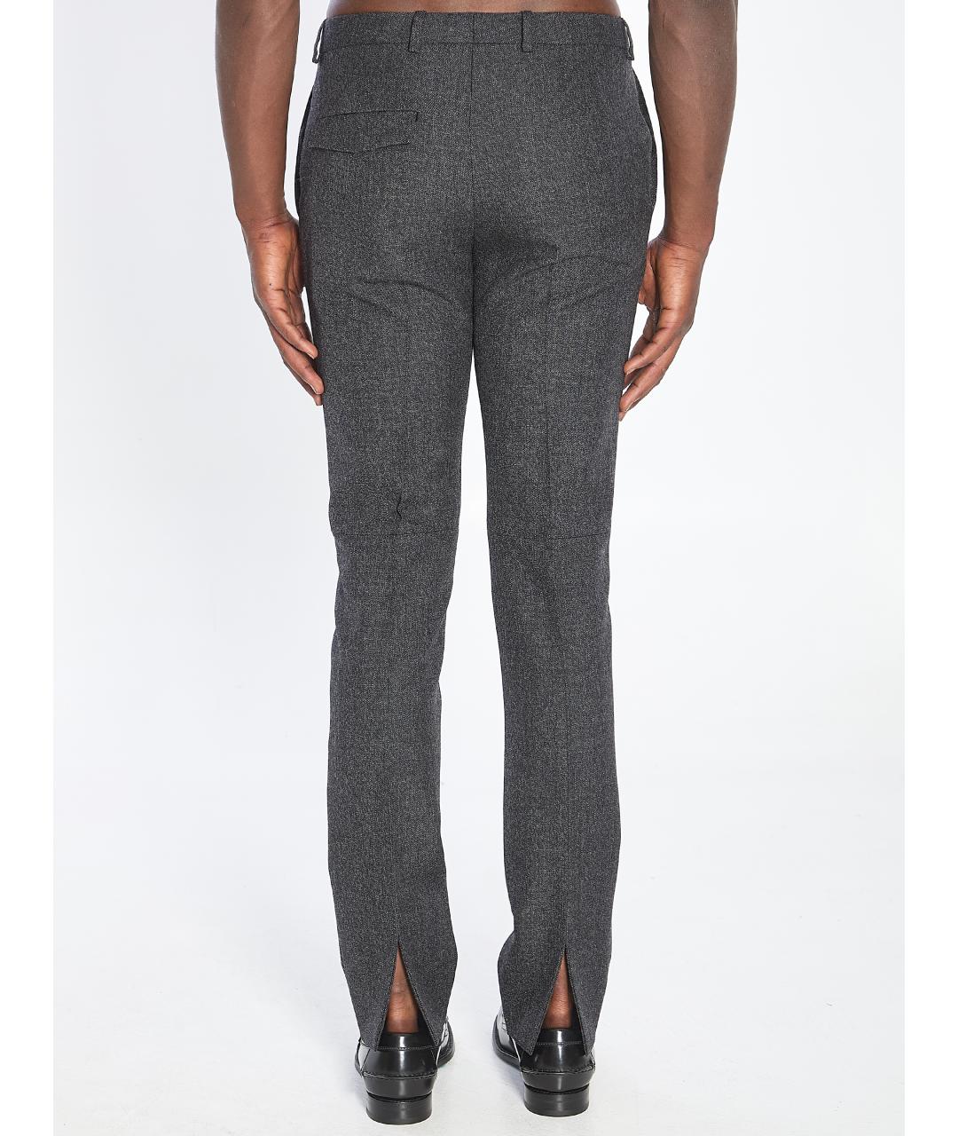 GUCCI Серые шерстяные классические брюки, фото 5