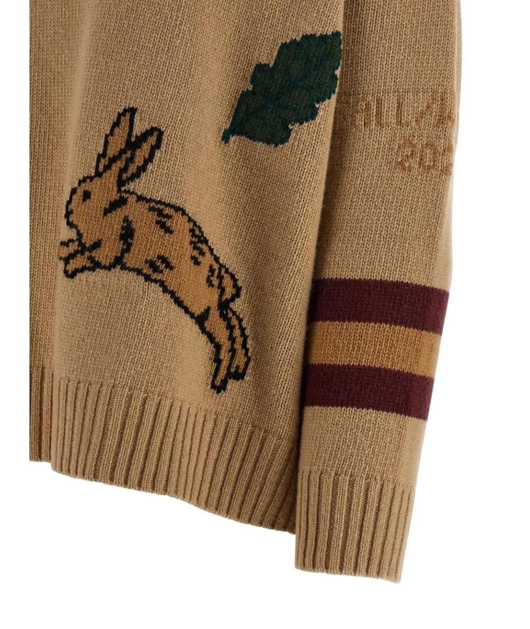 WEEKEND MAX MARA Бежевый шерстяной джемпер / свитер, фото 4