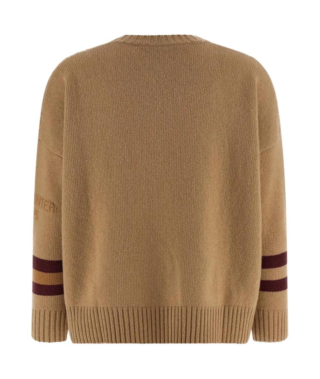 WEEKEND MAX MARA Бежевый шерстяной джемпер / свитер, фото 2