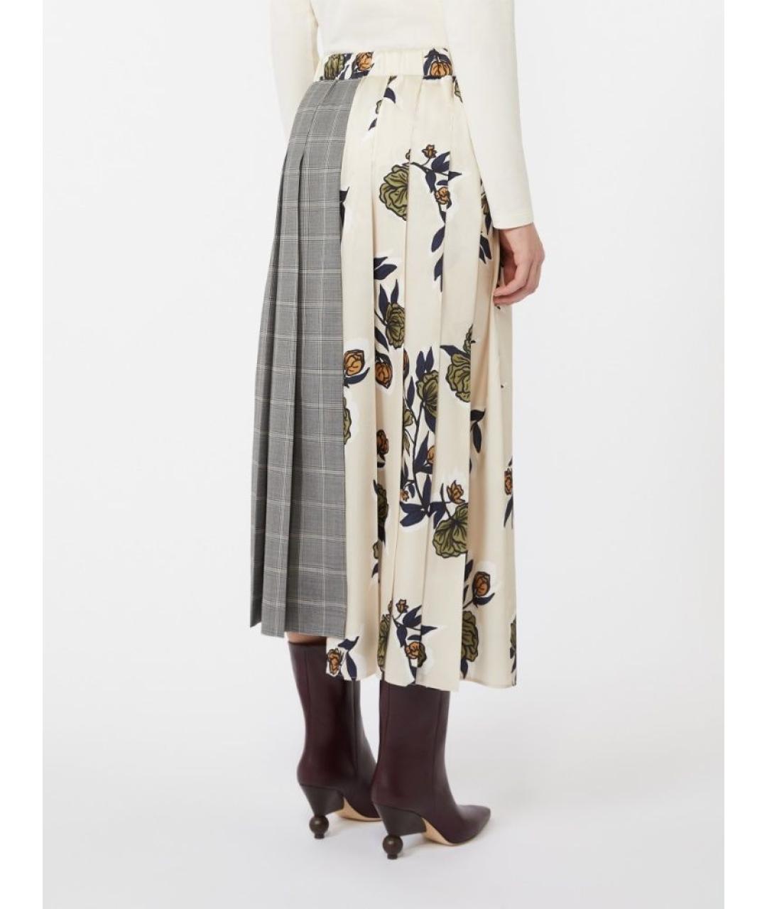 WEEKEND MAX MARA Бежевая полиэстеровая юбка миди, фото 3