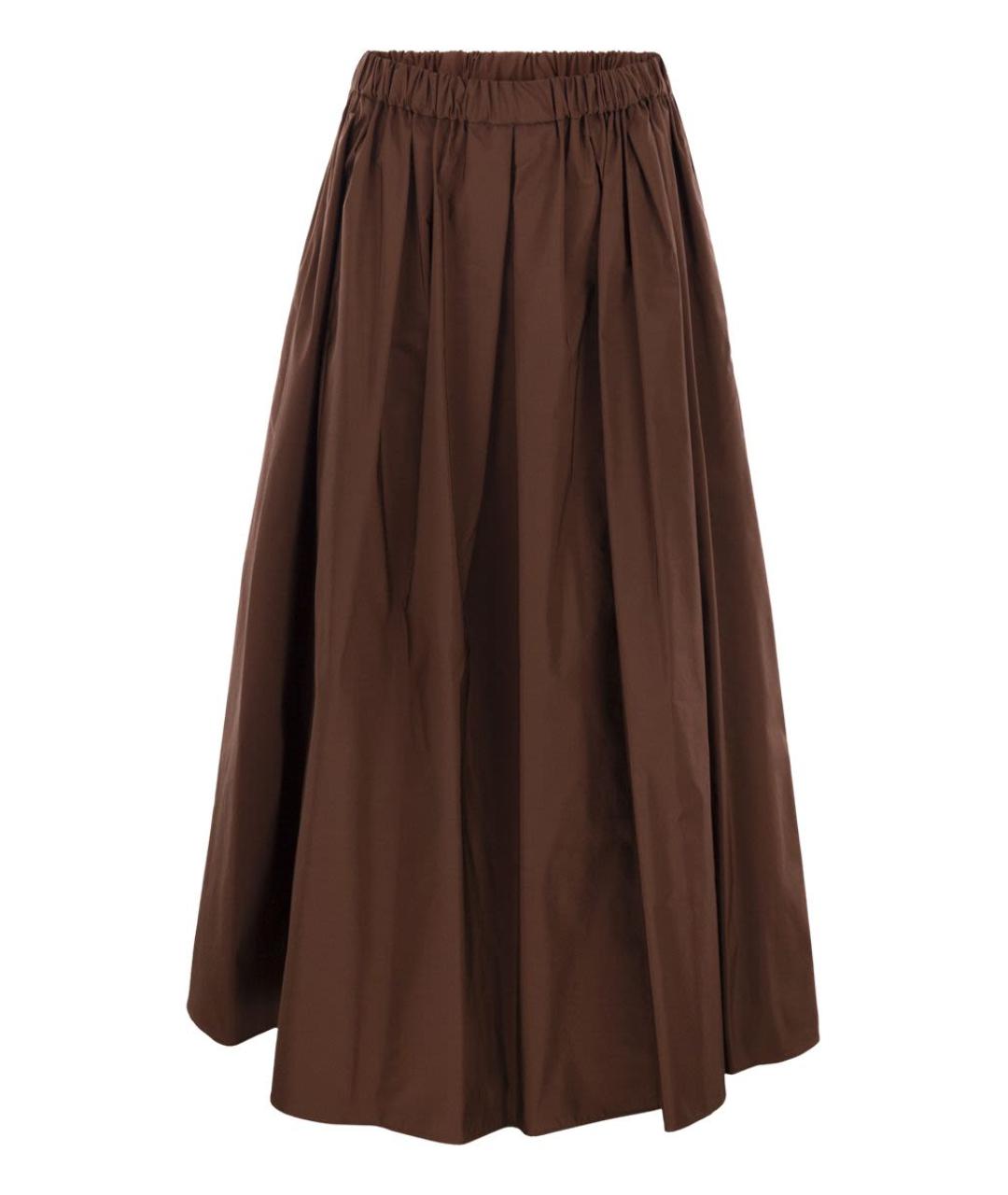 WEEKEND MAX MARA Коричневая полиэстеровая юбка макси, фото 1