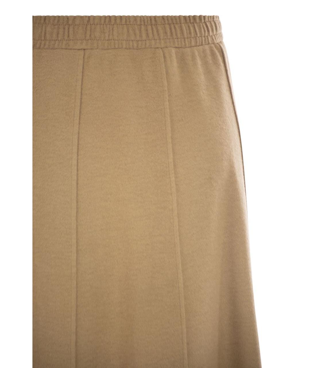 WEEKEND MAX MARA Бежевая полиэстеровая юбка миди, фото 4