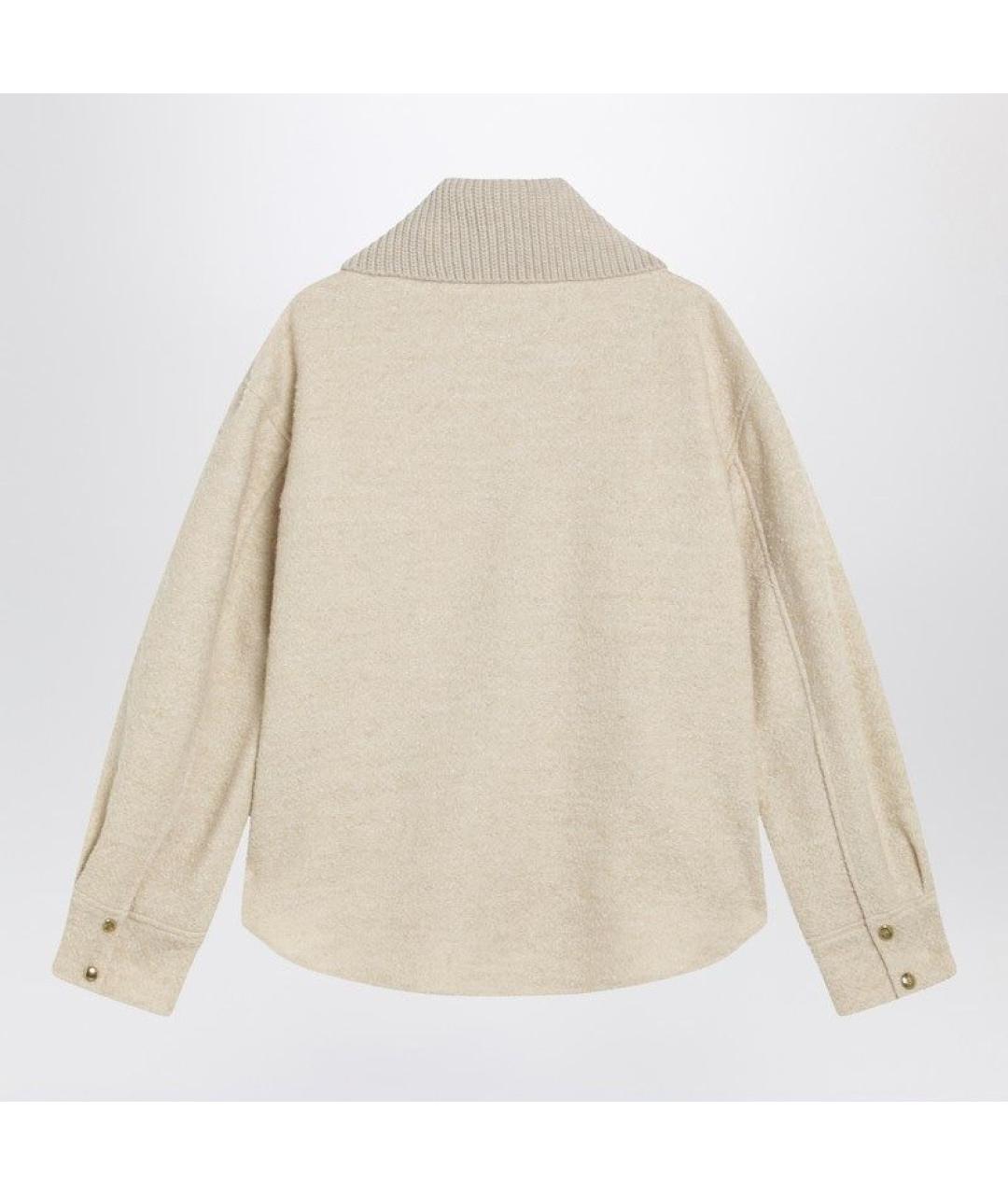 MONCLER Бежевая шерстяная куртка, фото 2