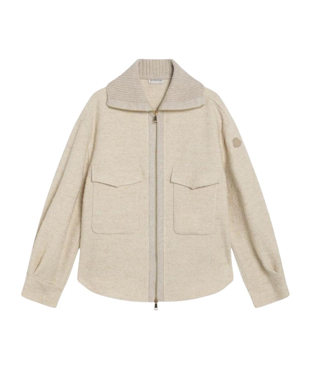 MONCLER Бежевая шерстяная куртка, фото 1