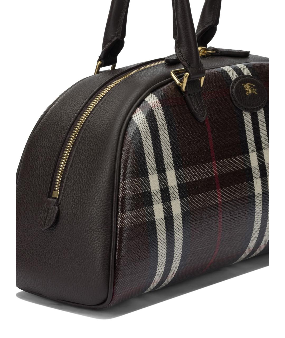 BURBERRY Коричневая хлопковая сумка через плечо, фото 4