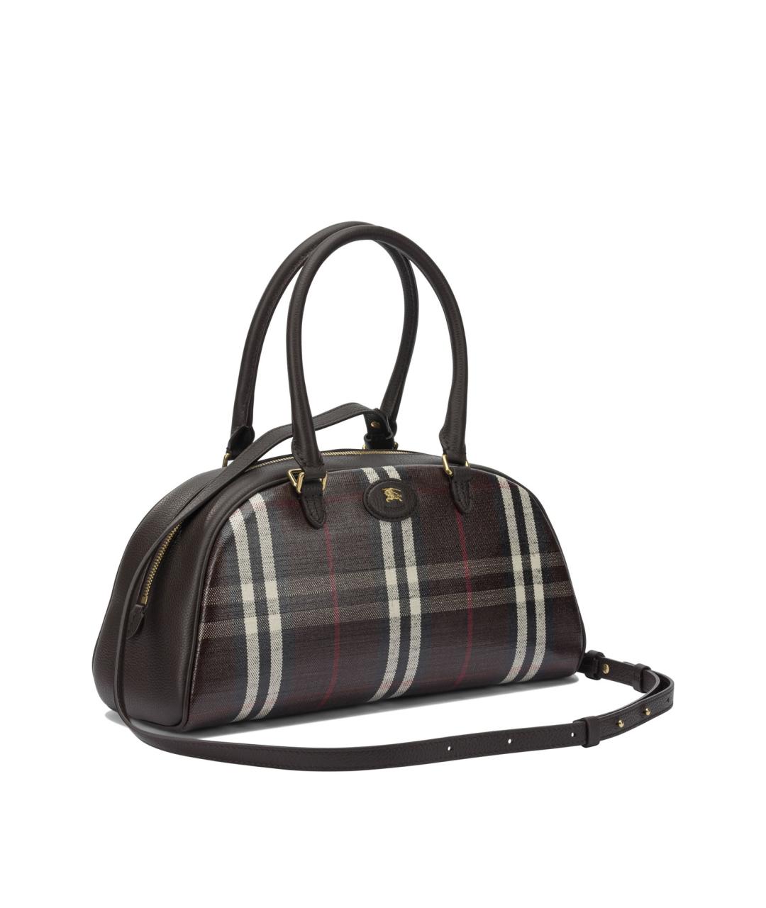 BURBERRY Коричневая хлопковая сумка через плечо, фото 2