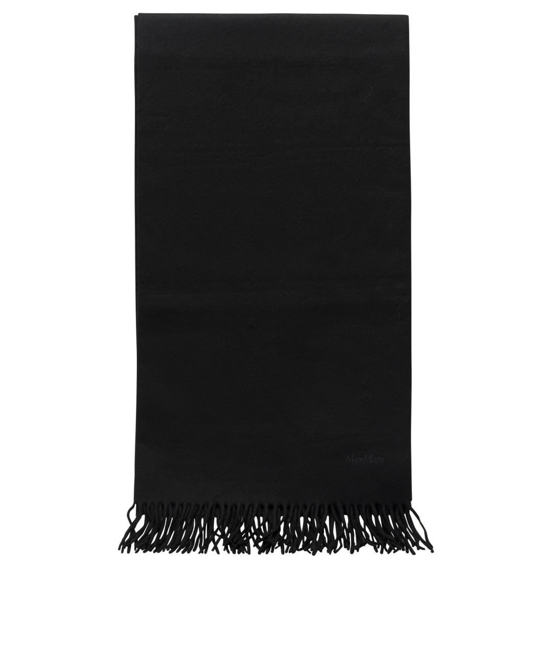 MAX MARA Черный шерстяной шарф, фото 1