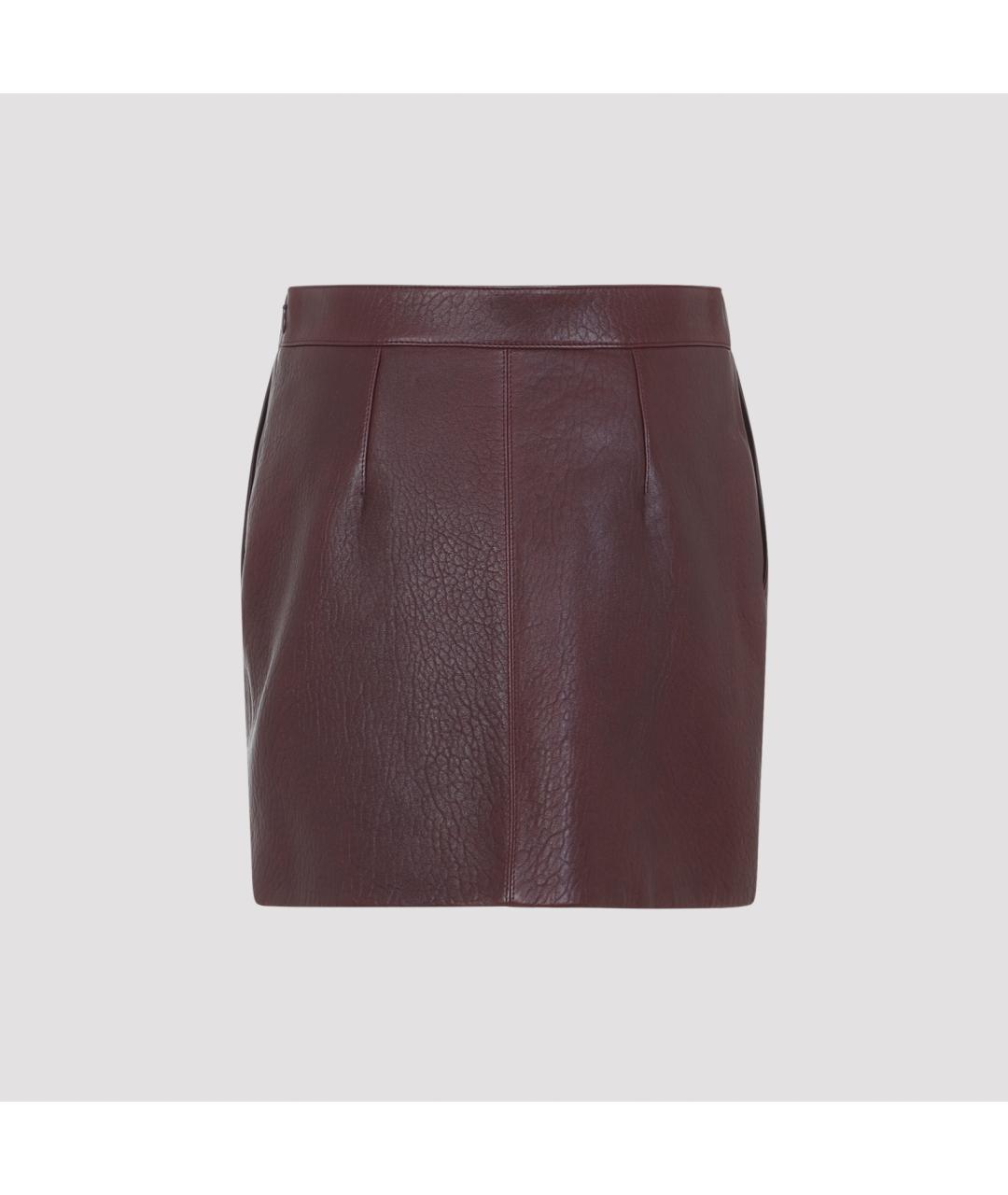 CHLOE Фиолетовая кожаная юбка мини, фото 4