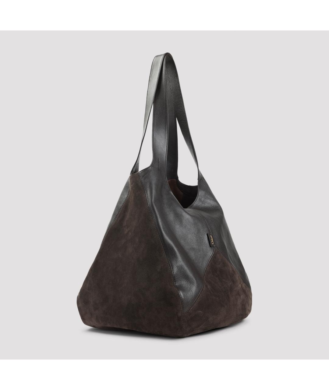 CHLOE Коричневая кожаная сумка через плечо, фото 4