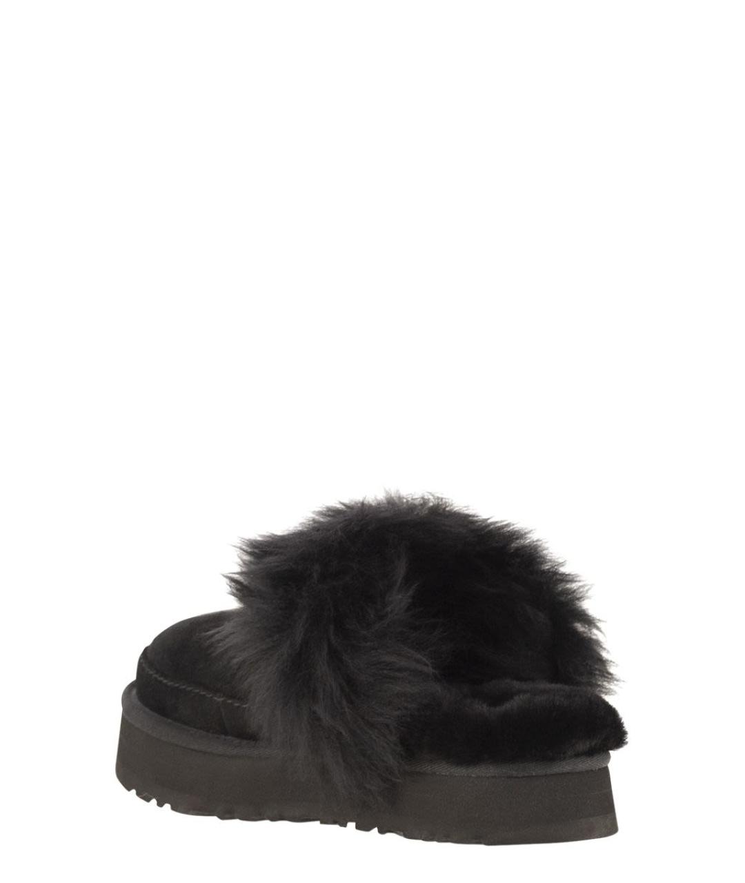 UGG AUSTRALIA Черные нубуковые шлепанцы, фото 3