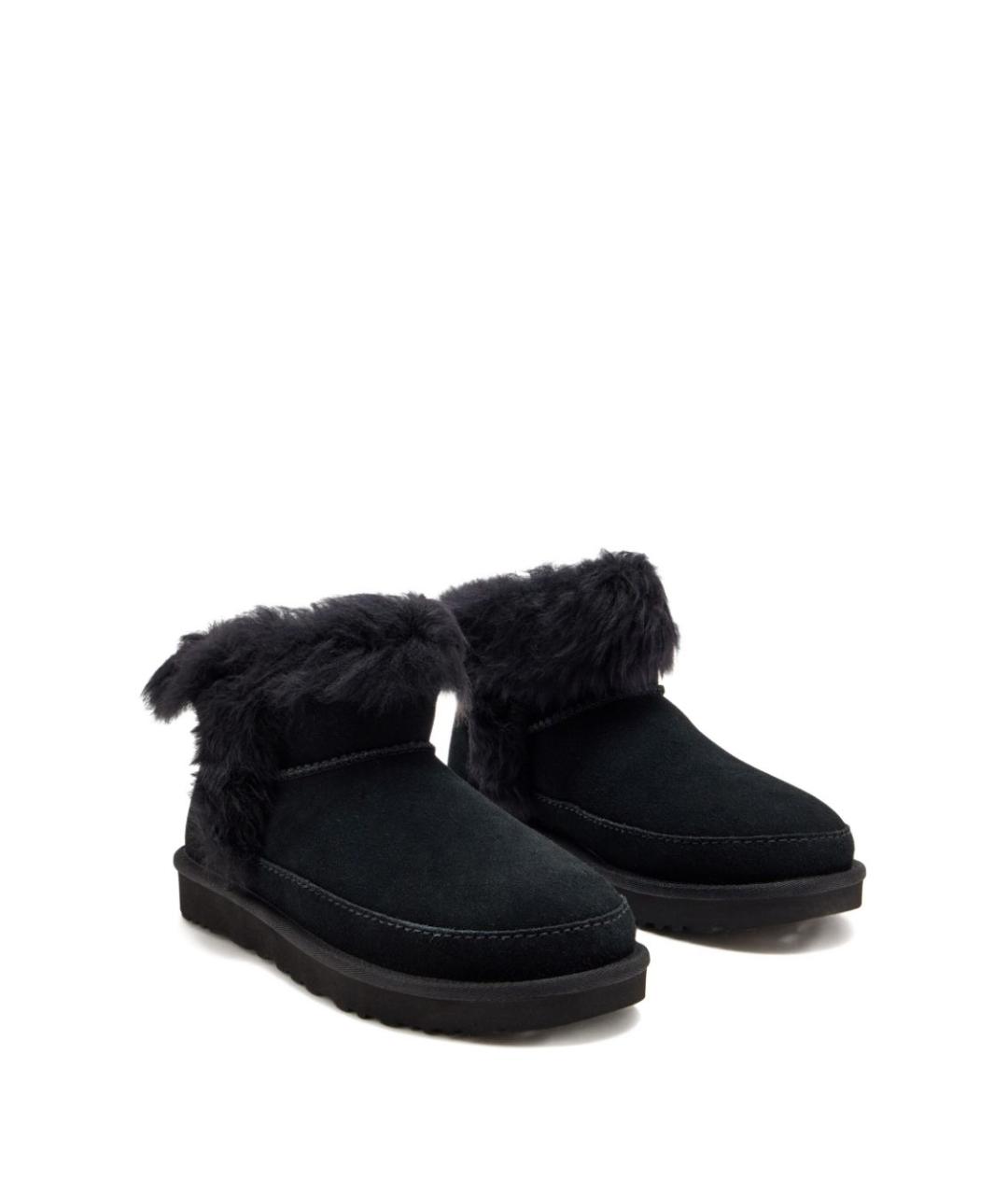 UGG AUSTRALIA Черные нубуковые ботинки, фото 3