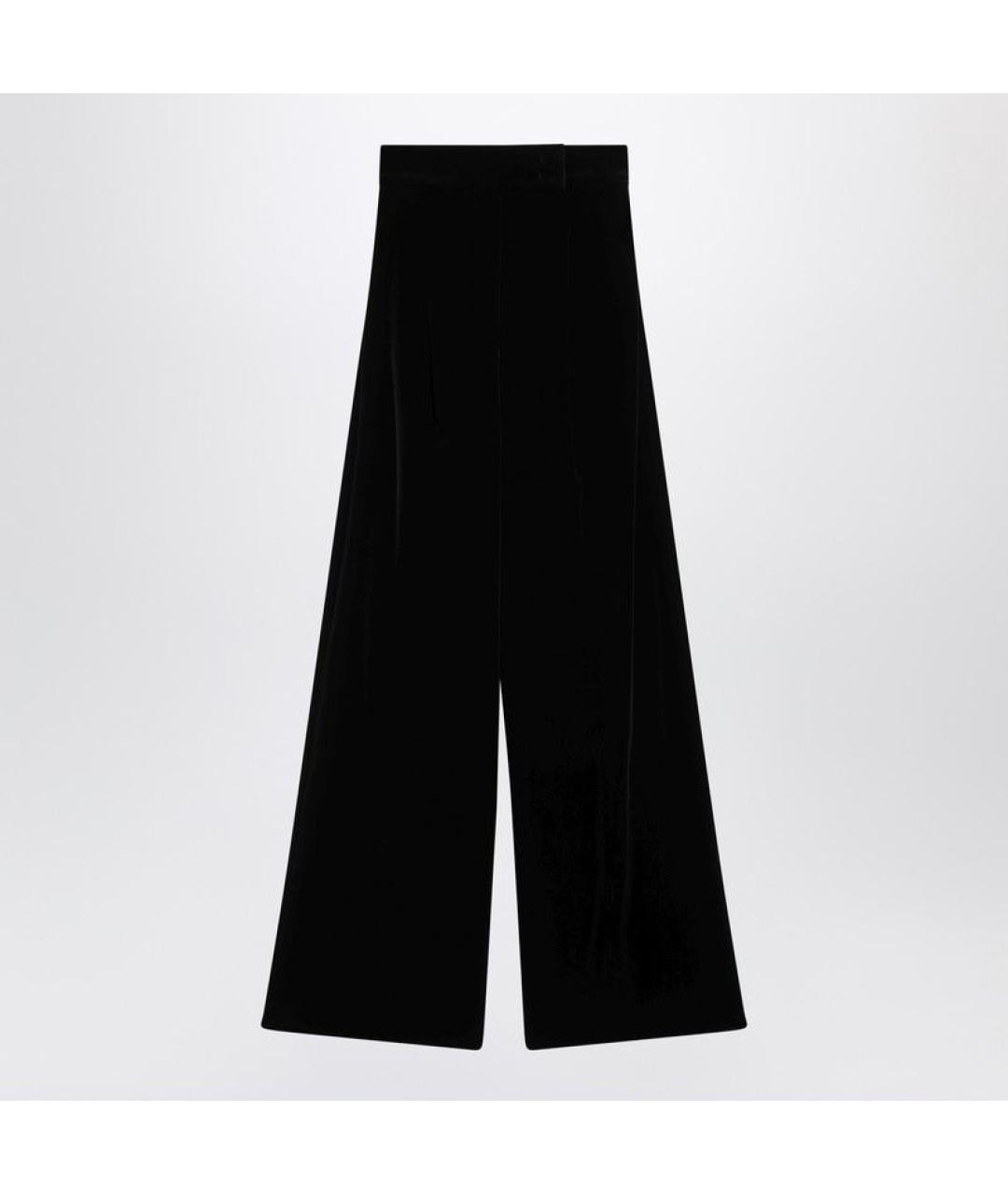 MAX MARA Черные хлопковые брюки широкие, фото 2