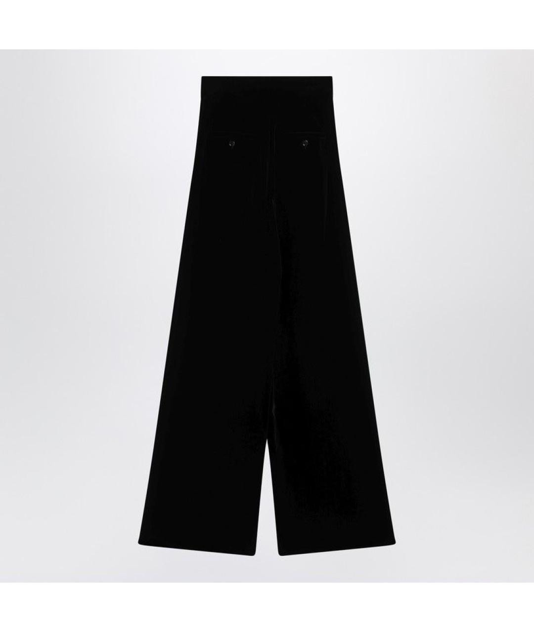 MAX MARA Черные хлопковые брюки широкие, фото 3
