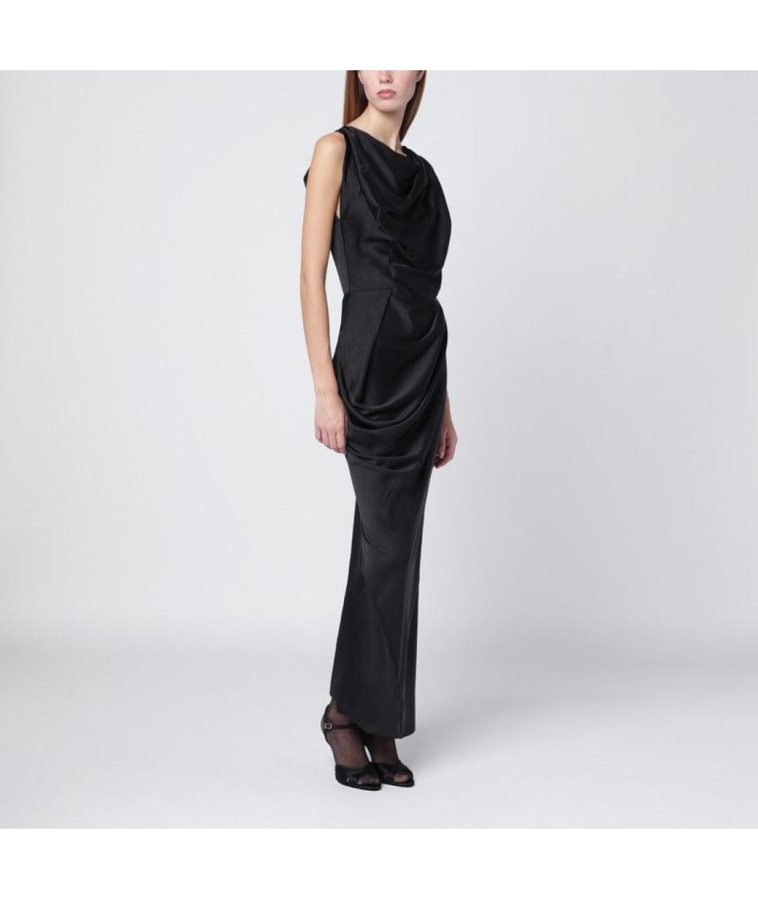 VIVIENNE WESTWOOD Черное полиэстеровое вечернее платье, фото 4