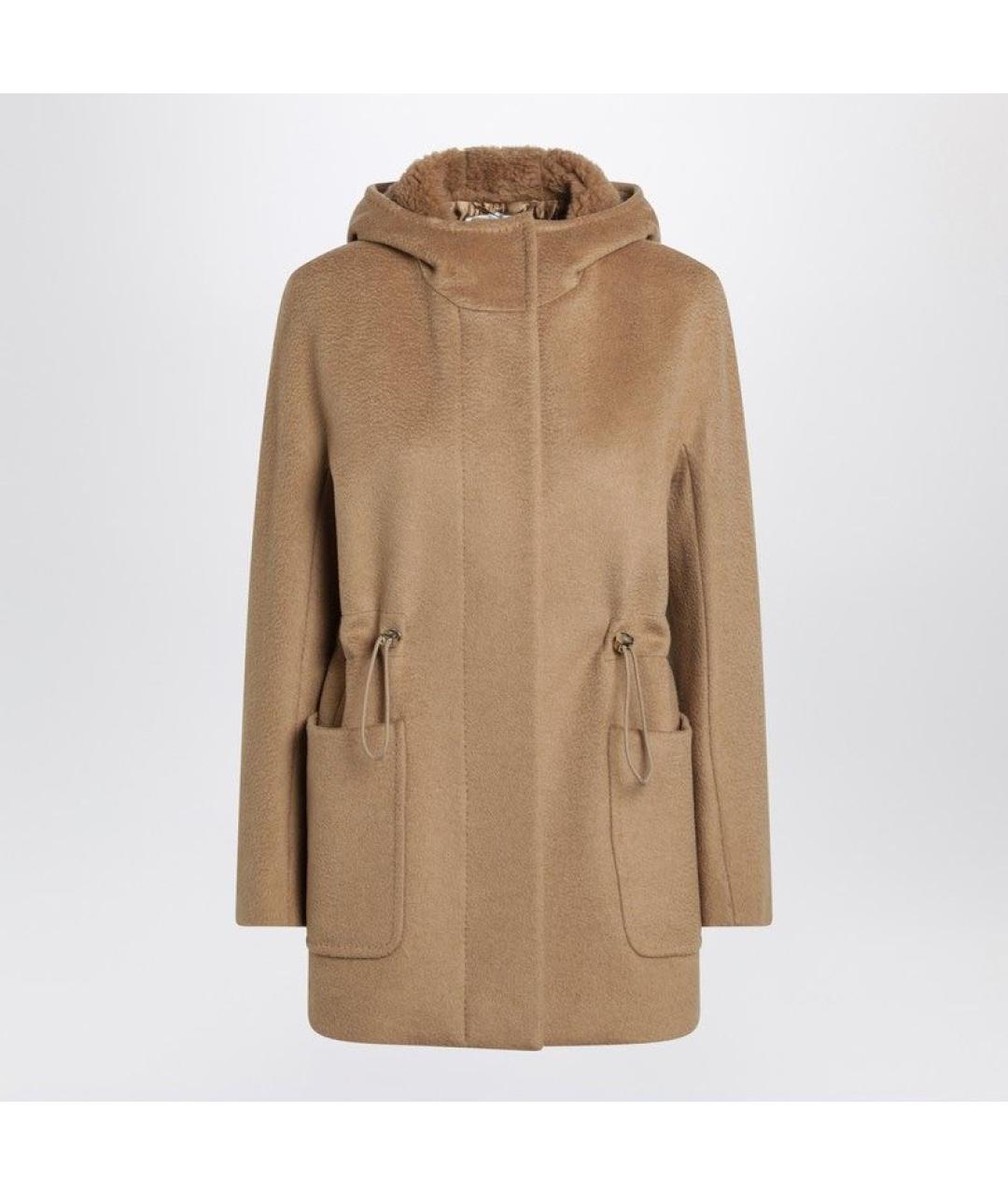 MAX MARA Бежевое шерстяное пальто, фото 3