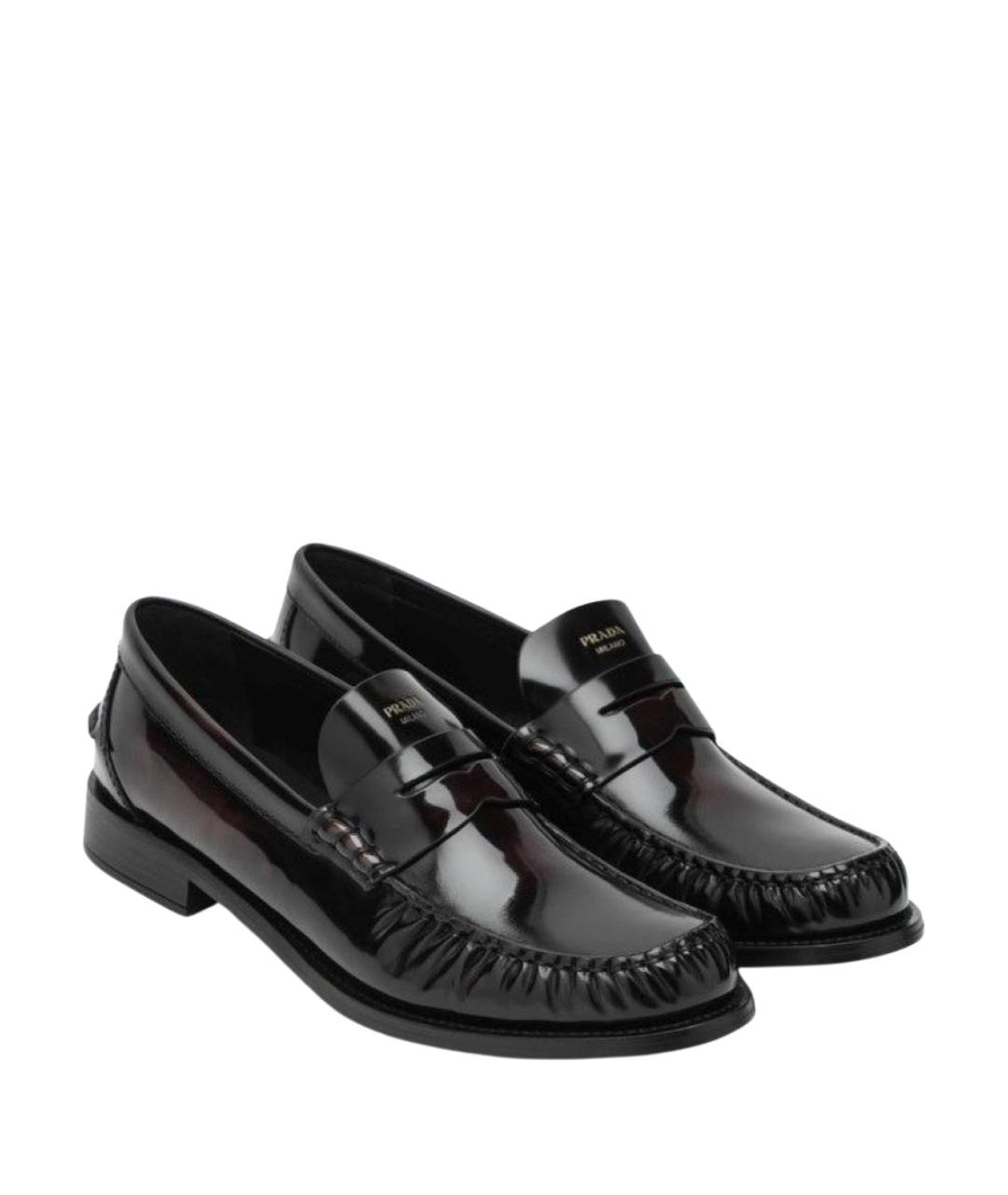 PRADA Коричневые кожаные лоферы, фото 2