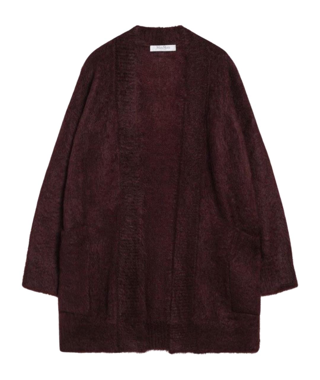 MAX MARA Бордовый шерстяной кардиган, фото 1