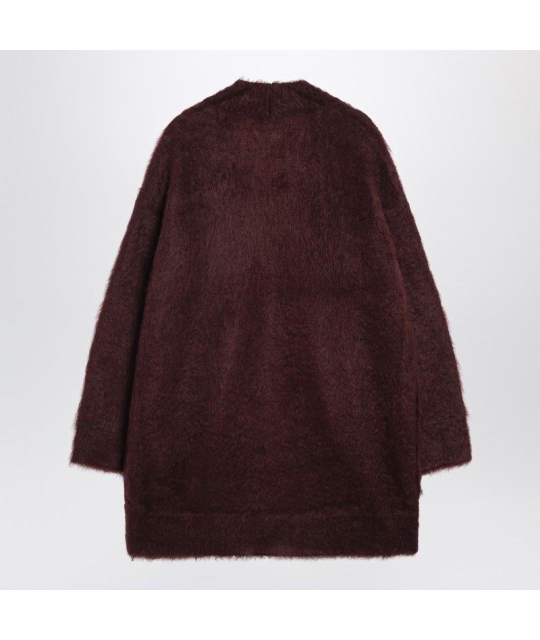 MAX MARA Бордовый шерстяной кардиган, фото 2