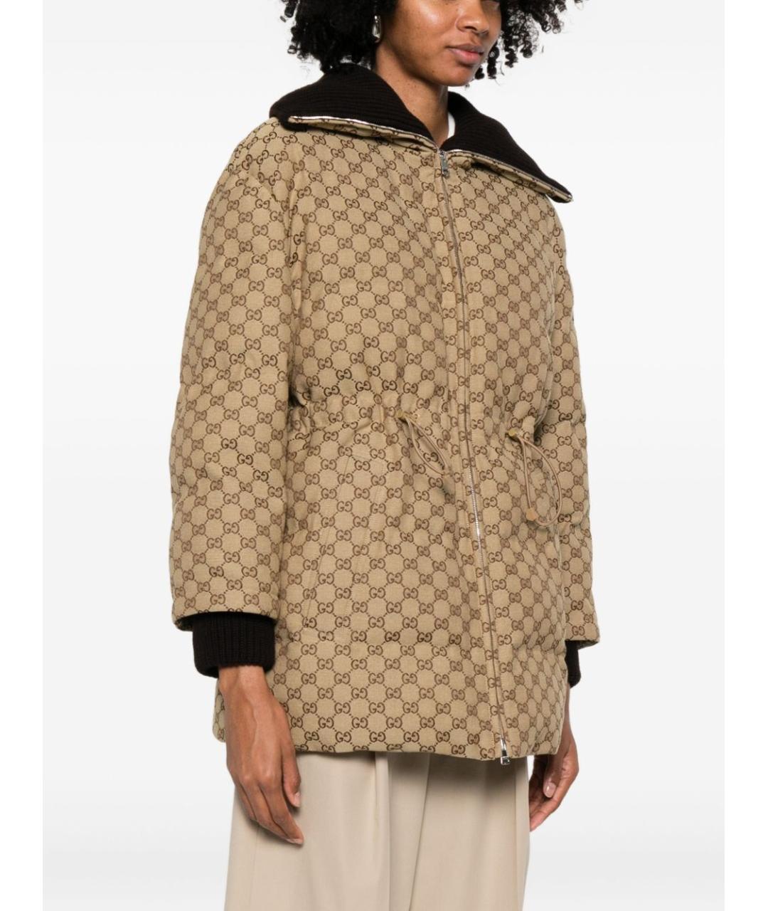GUCCI Бежевый пуховик, фото 3
