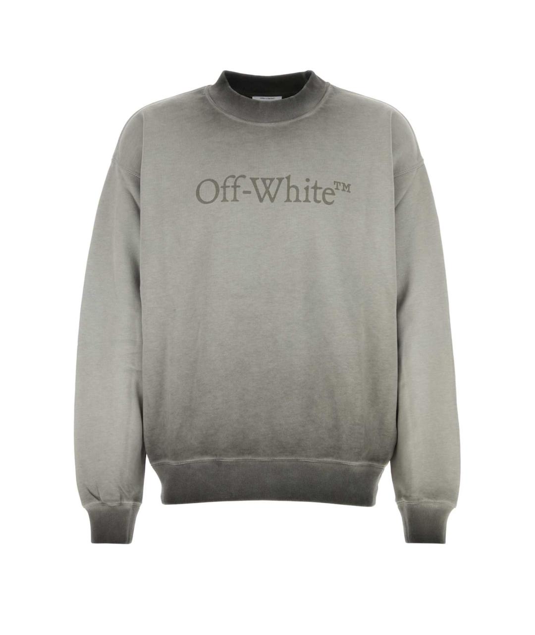 OFF-WHITE Серый хлопковый джемпер / свитер, фото 1