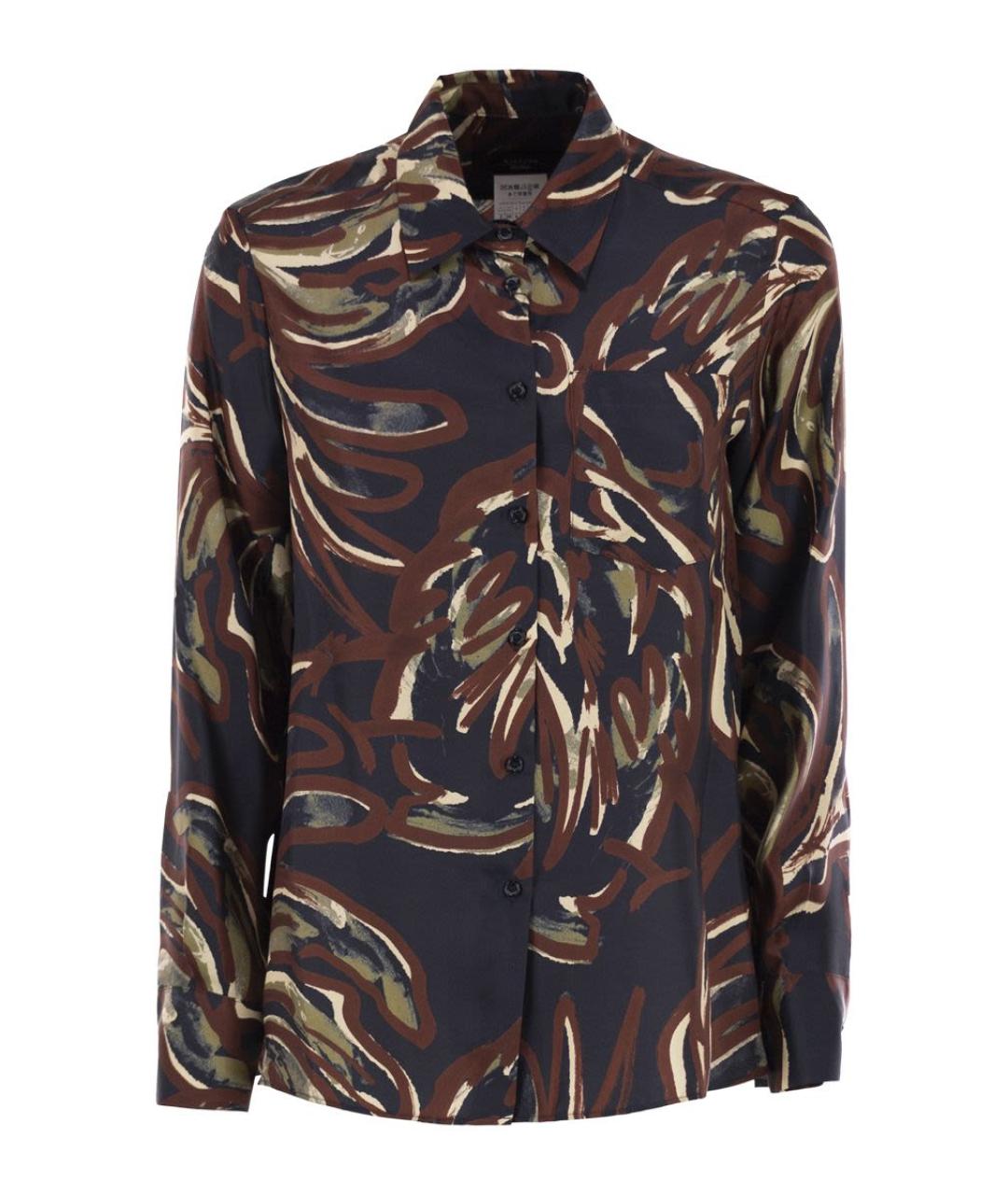 WEEKEND MAX MARA Мульти шелковая рубашка, фото 1