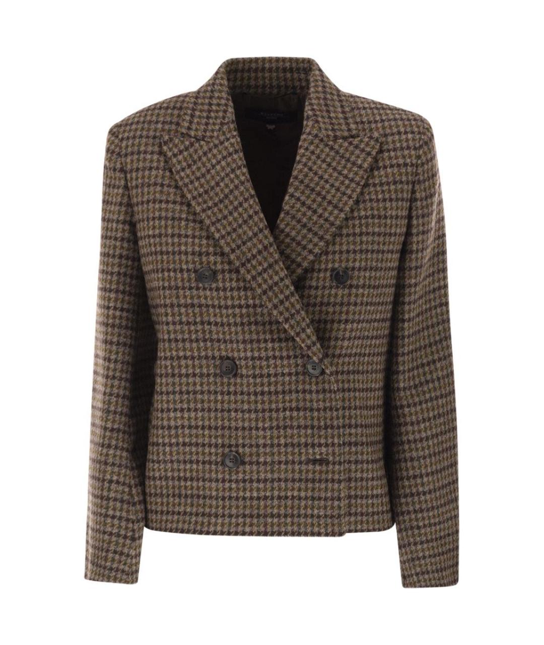 WEEKEND MAX MARA Коричневый шерстяной жакет/пиджак, фото 1