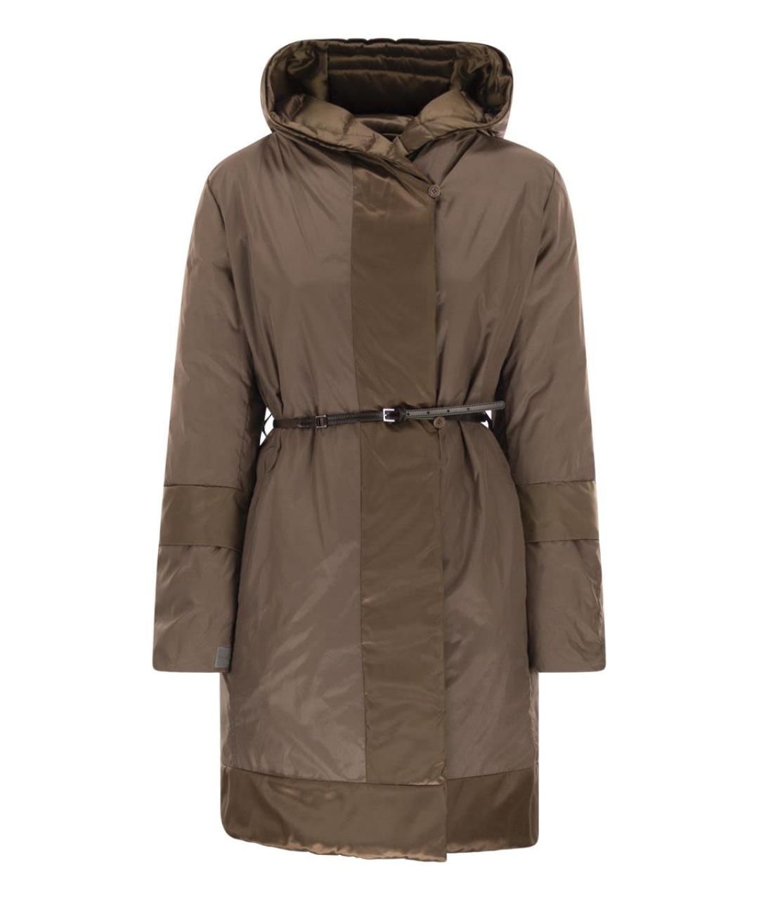 MAX MARA Коричневая полиамидовая куртка, фото 5