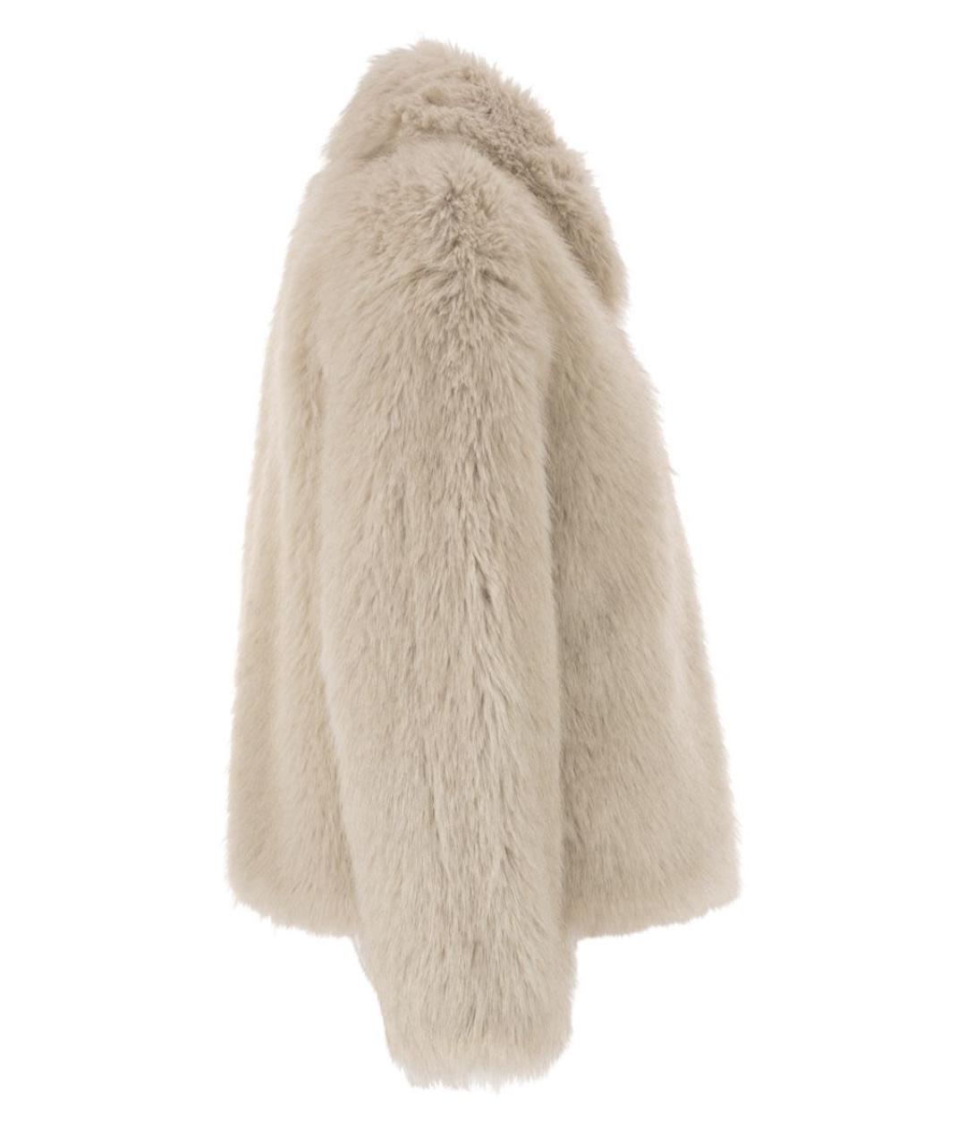WEEKEND MAX MARA Бежевая полиэстеровая шуба, фото 3