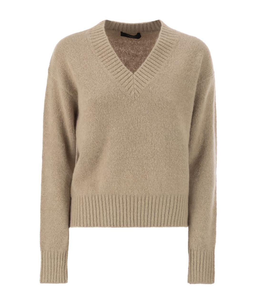 WEEKEND MAX MARA Бежевый шерстяной джемпер / свитер, фото 1