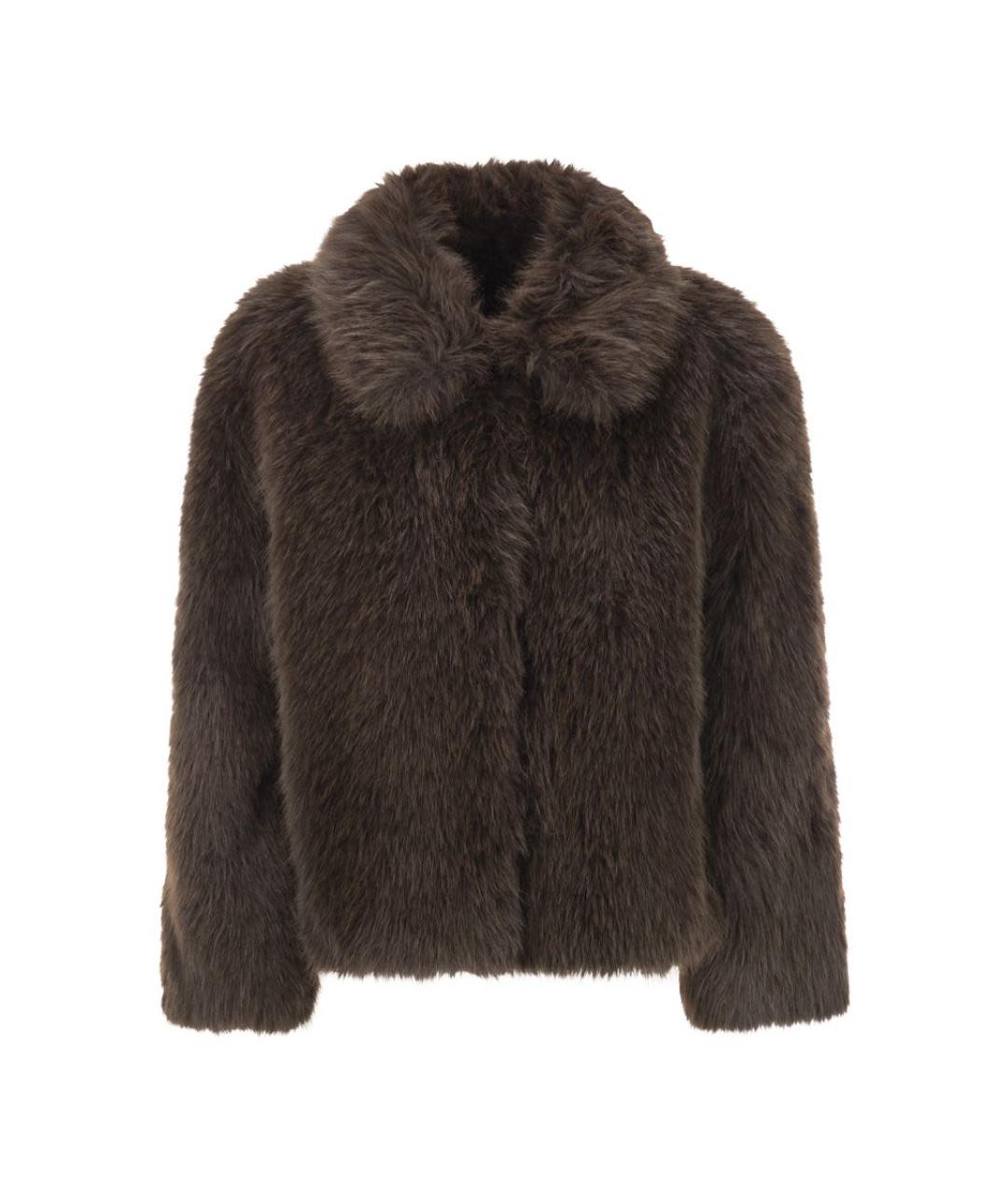 WEEKEND MAX MARA Коричневая полиэстеровая шуба, фото 1