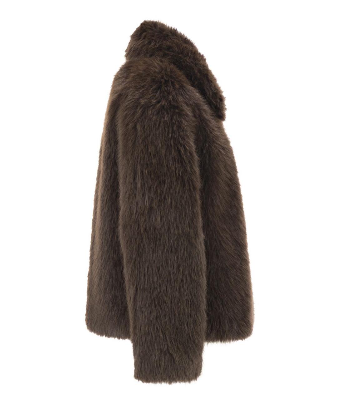 WEEKEND MAX MARA Коричневая полиэстеровая шуба, фото 3