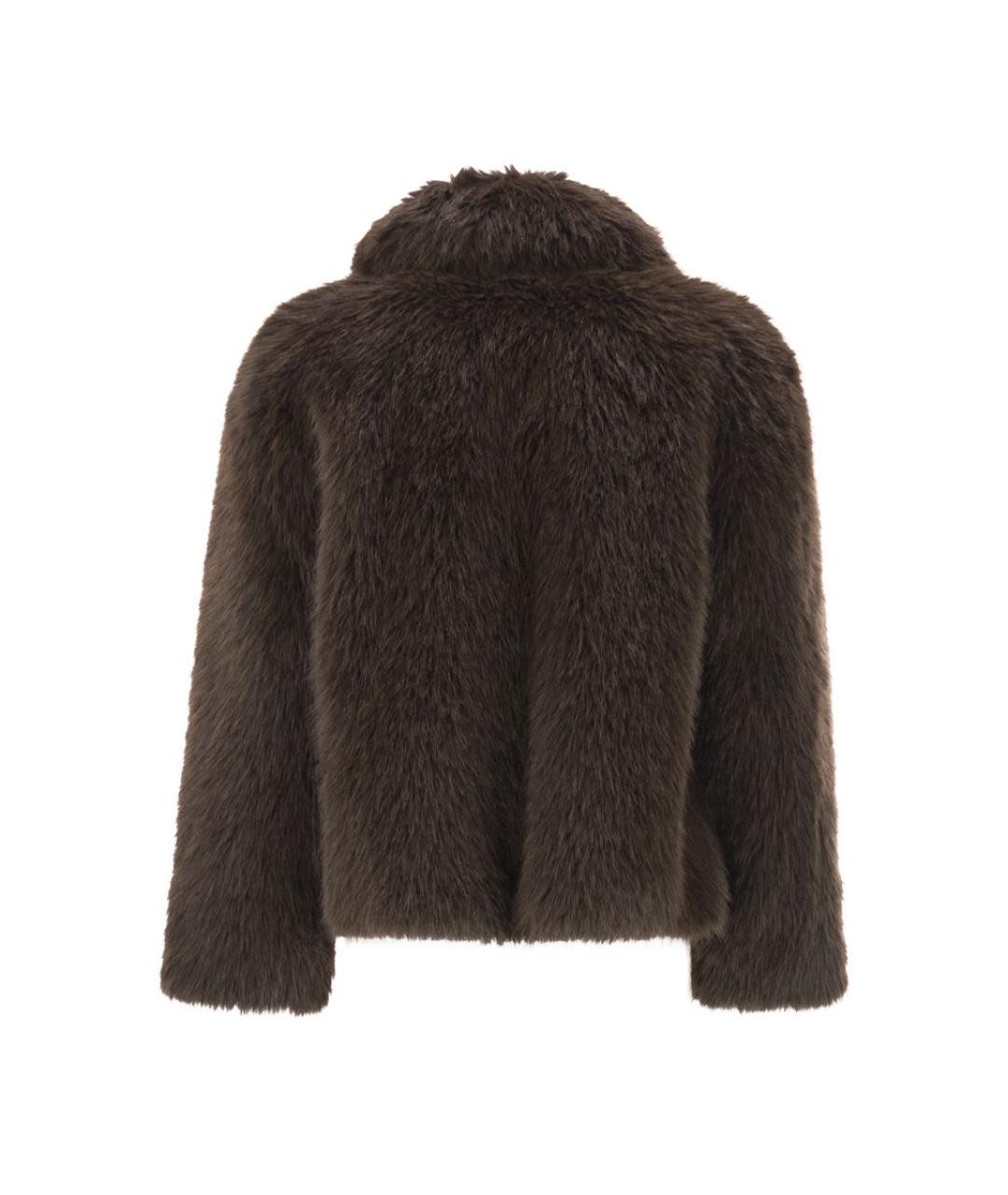 WEEKEND MAX MARA Коричневая полиэстеровая шуба, фото 2