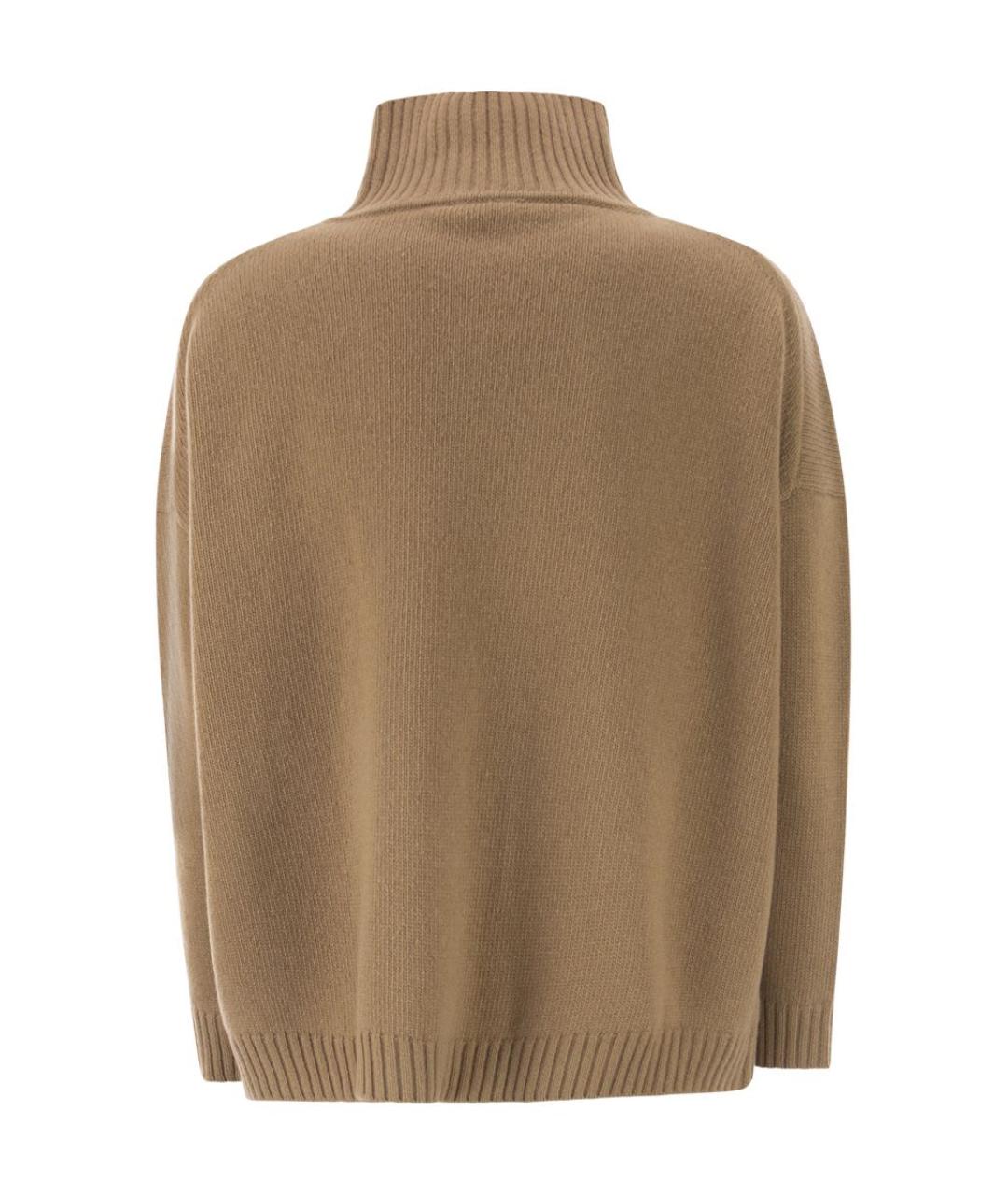 WEEKEND MAX MARA Бежевый шерстяной джемпер / свитер, фото 2