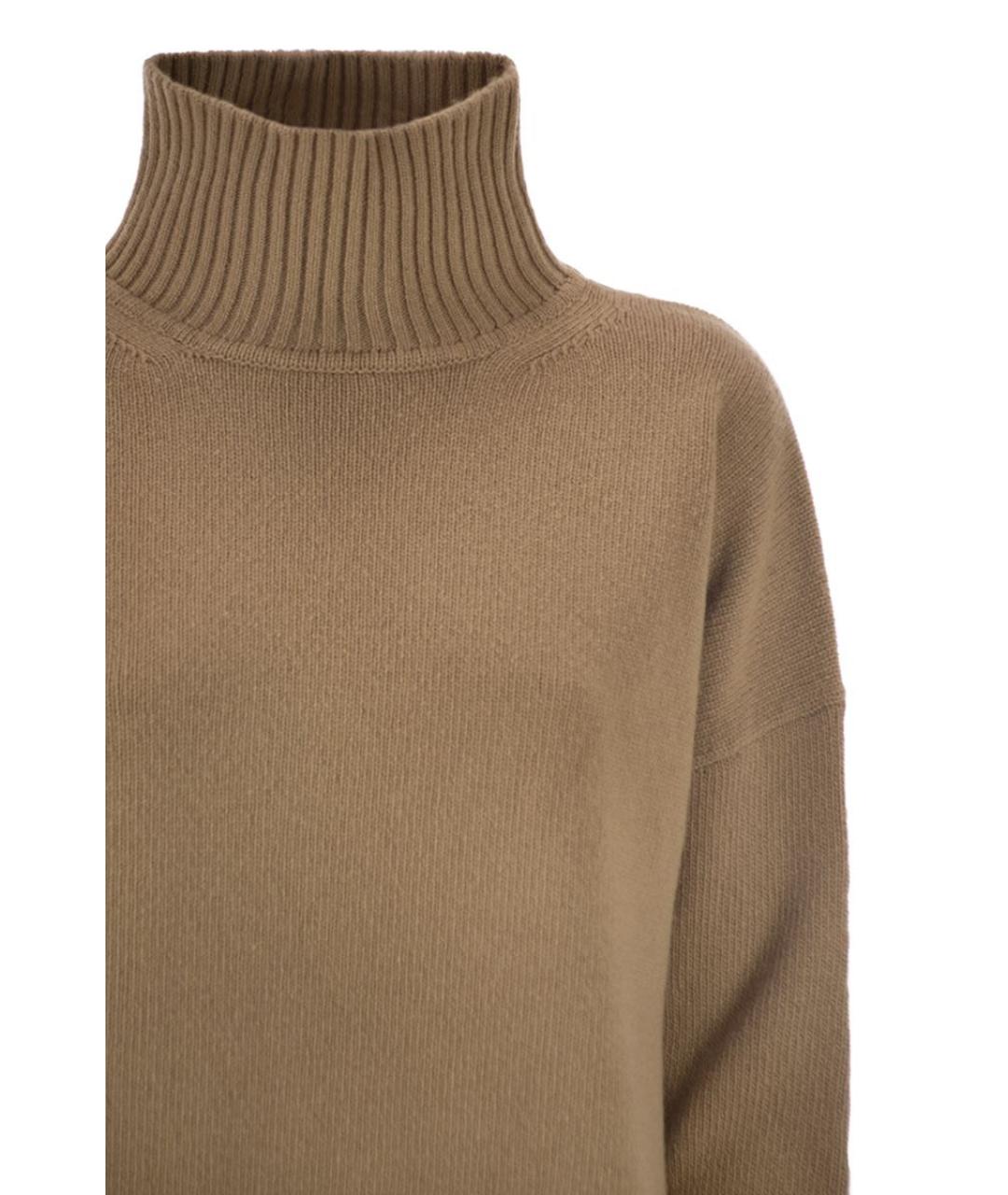 WEEKEND MAX MARA Бежевый шерстяной джемпер / свитер, фото 4