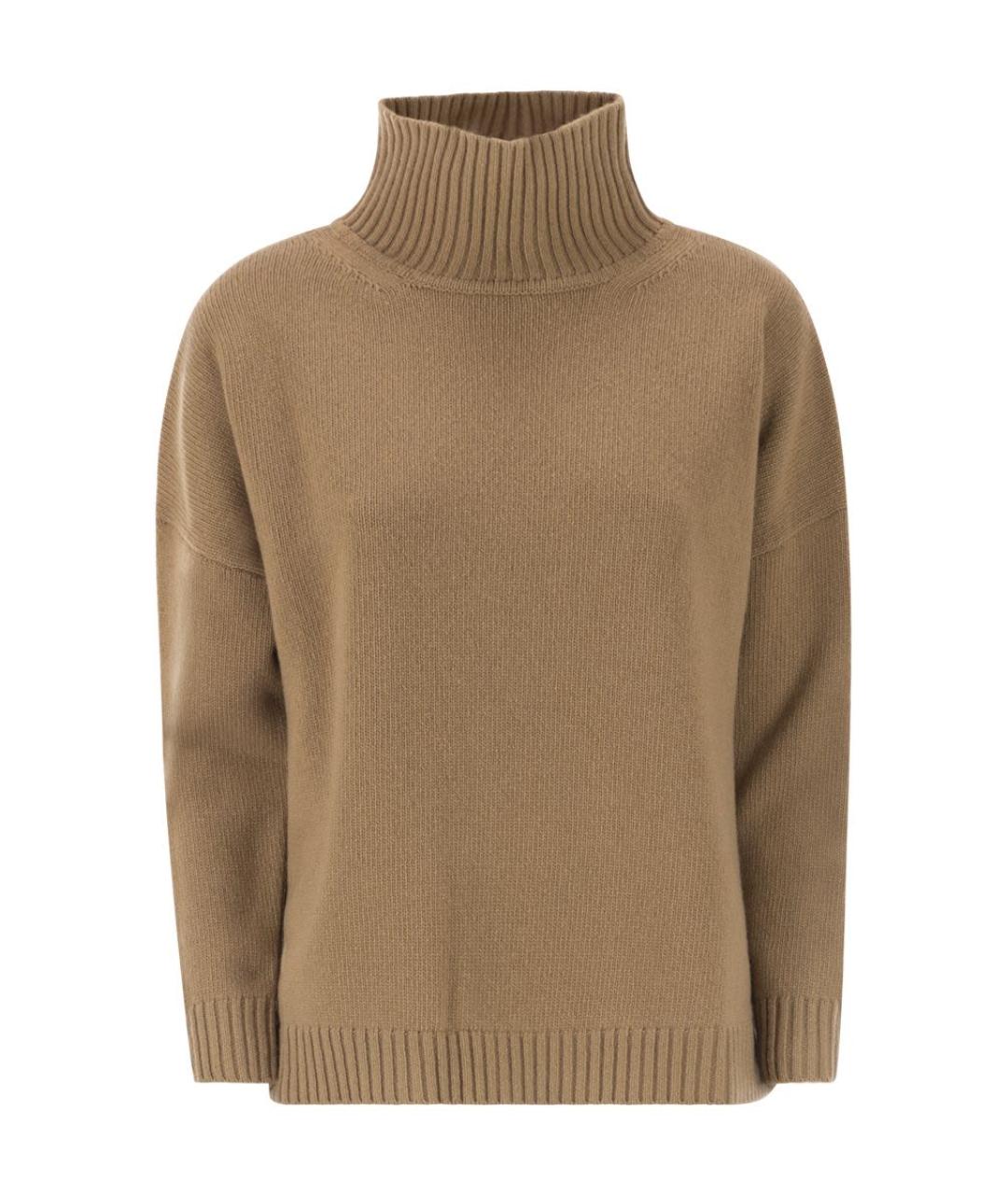 WEEKEND MAX MARA Бежевый шерстяной джемпер / свитер, фото 1
