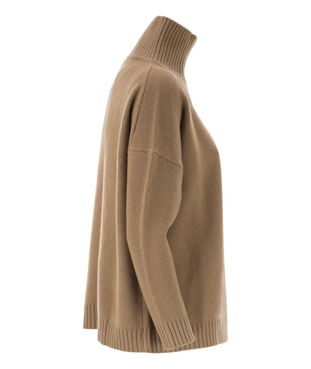 WEEKEND MAX MARA Бежевый шерстяной джемпер / свитер, фото 3