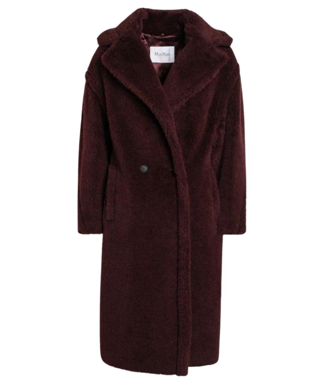 MAX MARA Бордовая шерстяная шуба, фото 1