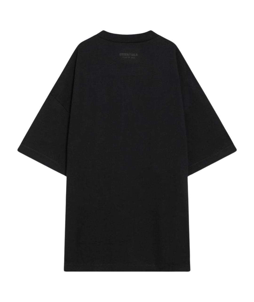 FEAR OF GOD ESSENTIALS Черная хлопковая футболка, фото 2