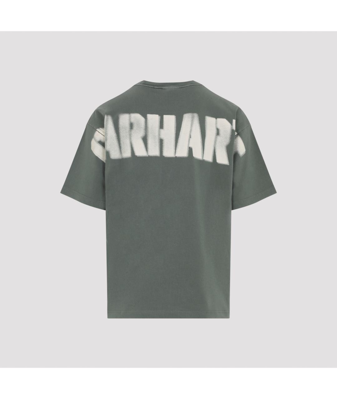 CARHARTT WIP Зеленая хлопковая футболка, фото 2