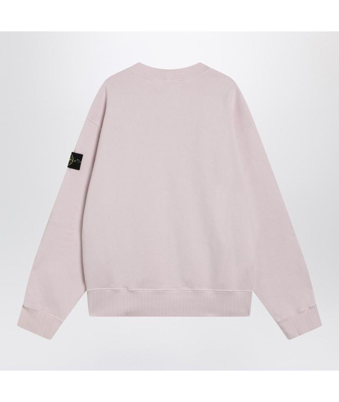 STONE ISLAND Розовый хлопковый джемпер / свитер, фото 2