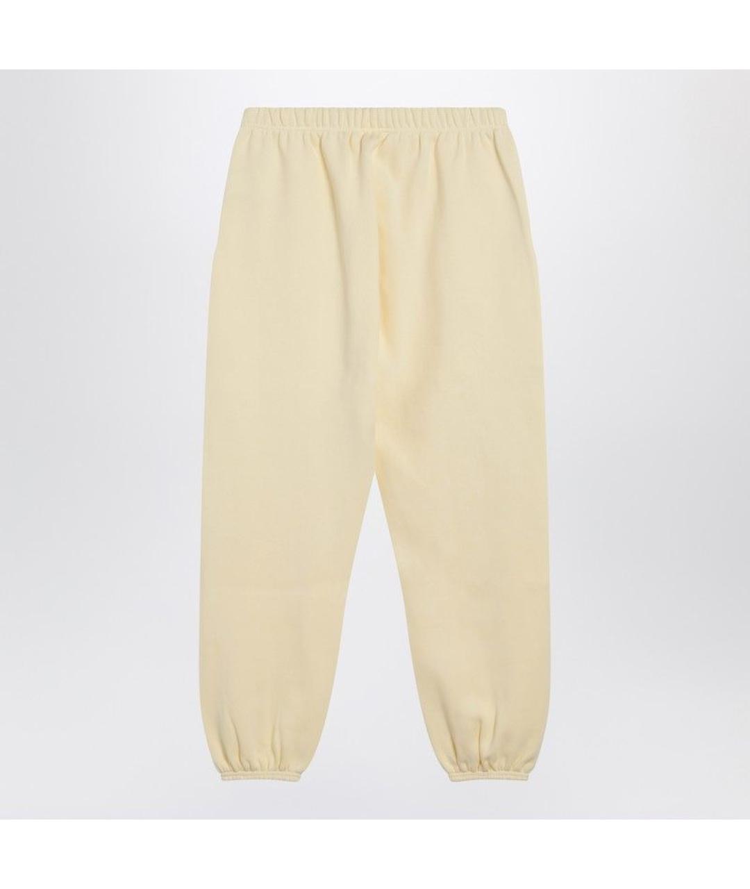 FEAR OF GOD ESSENTIALS Желтые хлопковые прямые брюки, фото 2