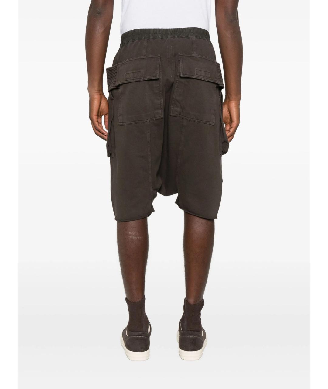 RICK OWENS DRKSHDW Коричневые хлопковые шорты, фото 3
