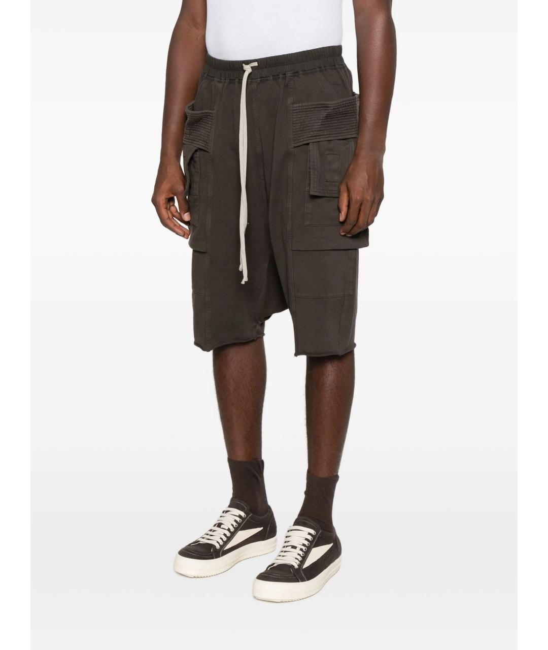 RICK OWENS DRKSHDW Коричневые хлопковые шорты, фото 2