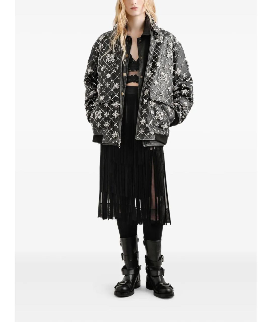 DOLCE&GABBANA Черная шелковая юбка миди, фото 2