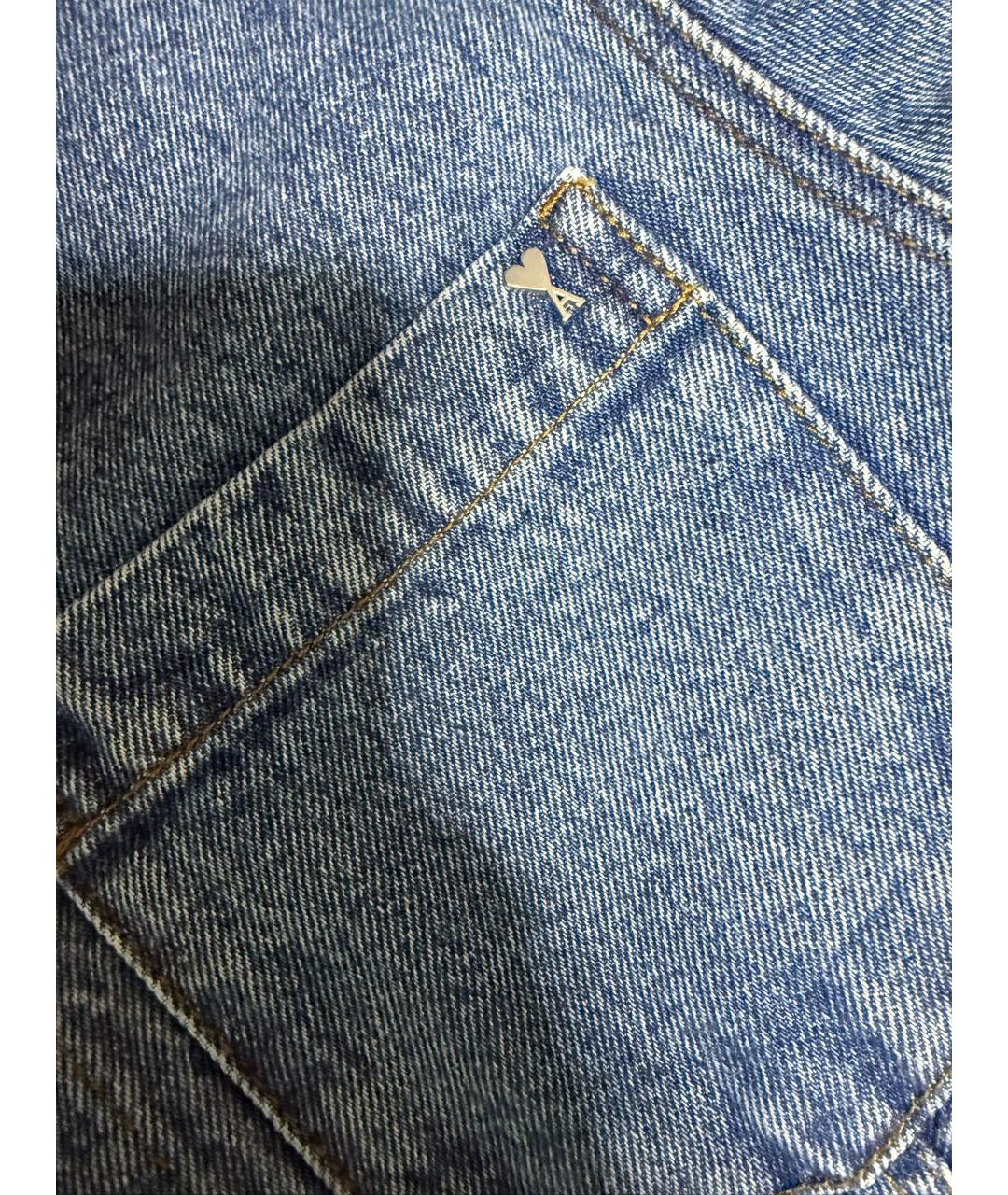 Ami Paris Синее деним повседневное платье, фото 4